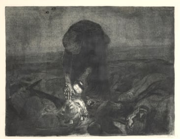 Kathe Kollwitz, Schlachtfeld (The Battle Field), from the Peasant's Revolt Series, 1907 / after 1921