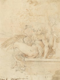 17th C. school of Correggio, Leda & The Swan