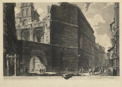 Giovanni Battista Piranesi, Vedanta degli avanzi del Foro di Nerva (View of the remains of the Forum