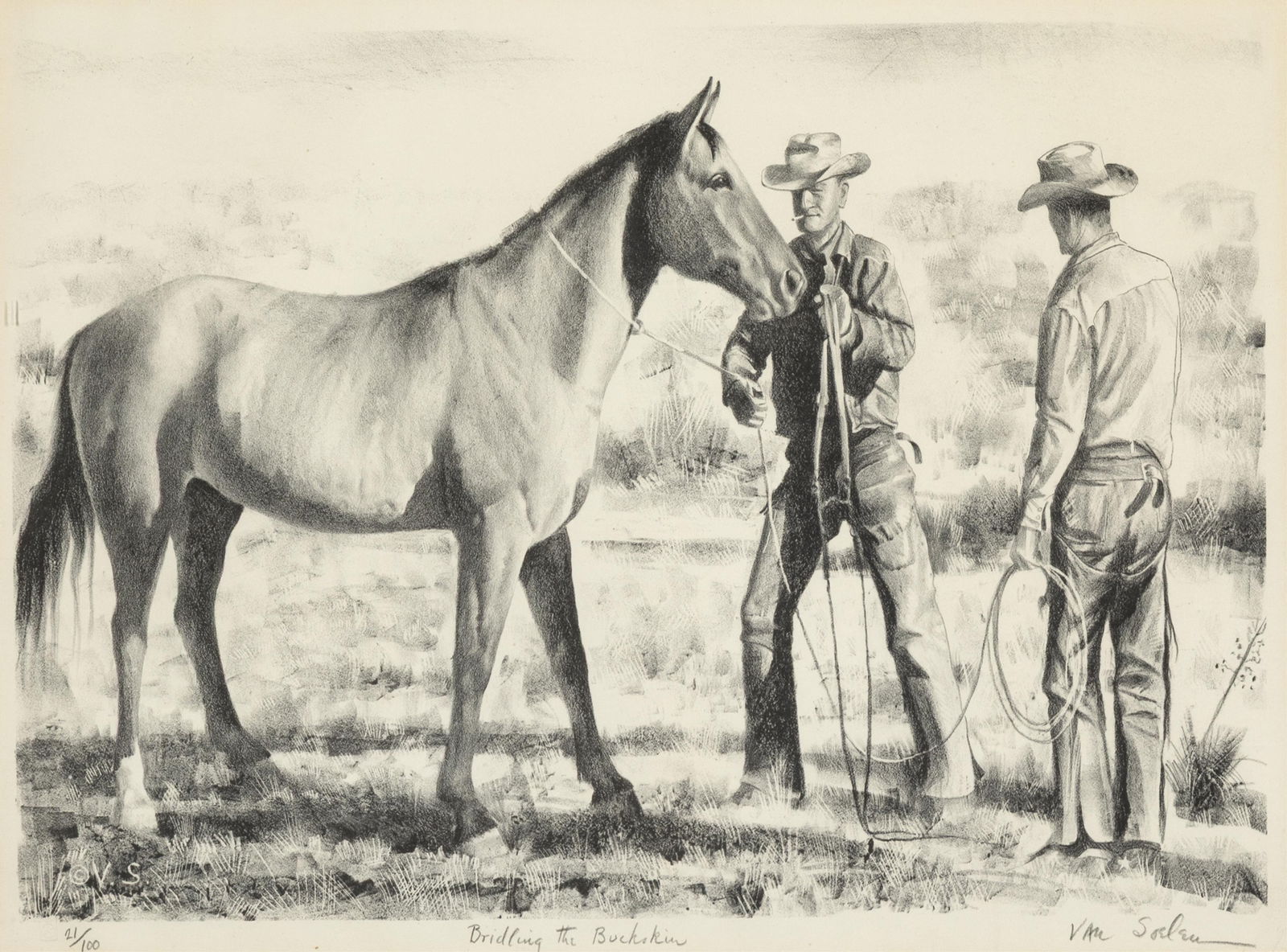 Theodore Van Soelen, Bridling the Buckskin (1 of 2)