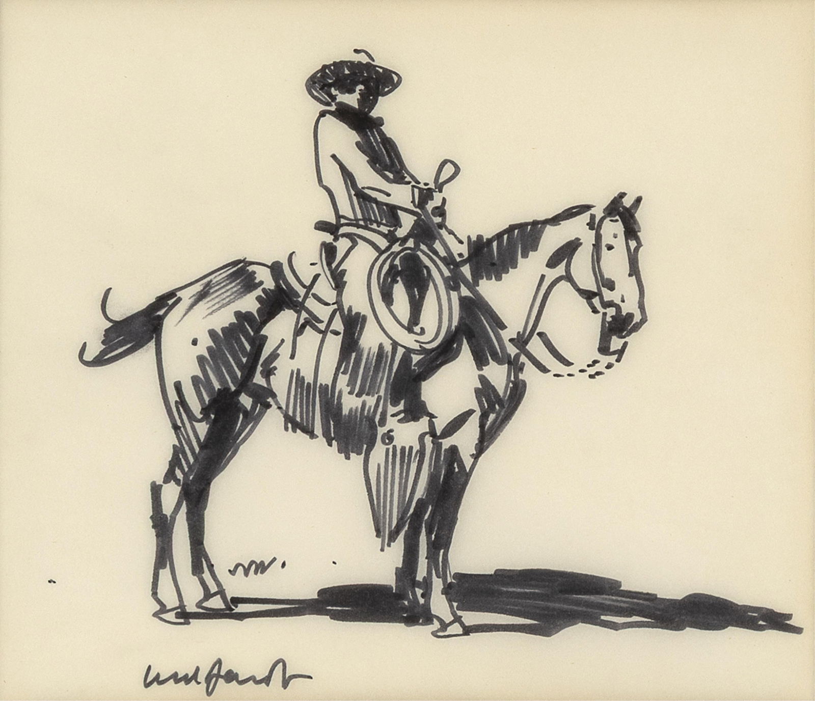 Ned Jacob, Man on Horse (1 of 2)