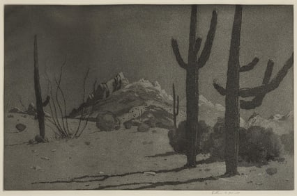 Arthur William Hall, Night in the Apache Desert, 1940