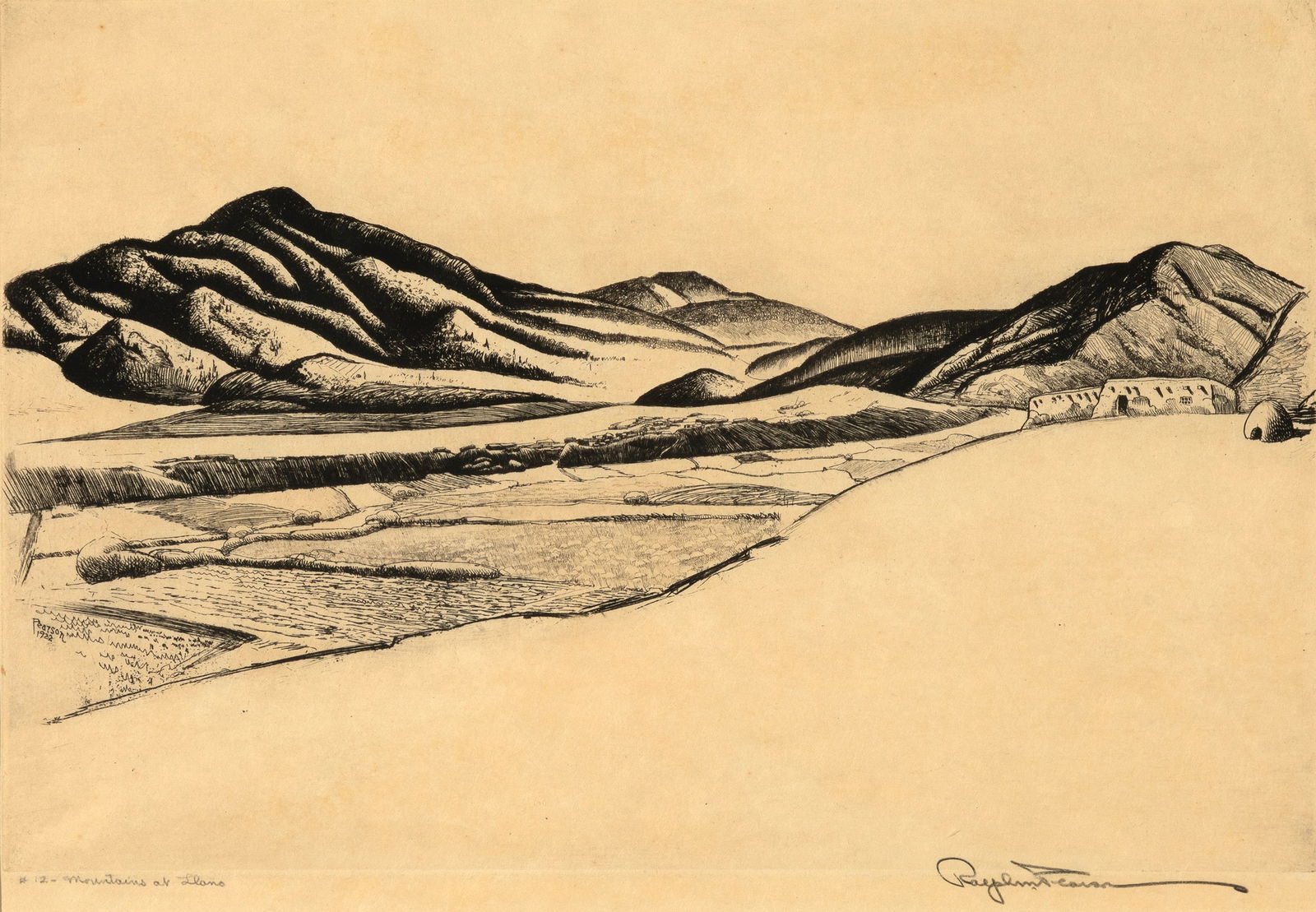 Ralph M. Pearson, Mountains at Llano, 1922 (1 of 3)