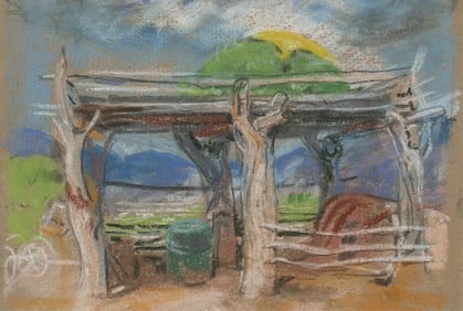 Albert Henry Krehbiel, Open Air Stable (Mexican Haystack and Shelter), ca. 1923