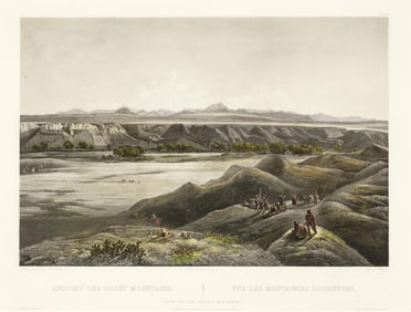 Karl Bodmer, View of the Rocky Mountains, 1839