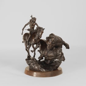 Kevin McCarthy, Untitled (Horseback Hunting Buffalo)