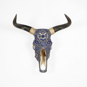 Huichol Beaded Skull