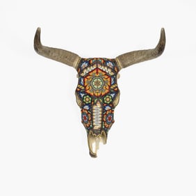 Huichol Beaded Skull