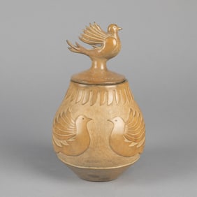 George Walbye, Untitled (Bird Motif Jar)