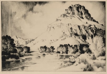 Gene Kloss, Chama River Cliffs, 1946