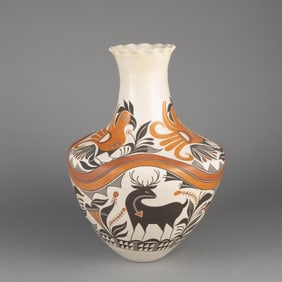 Goldie Hayah, Pictorial Polychrome Vase