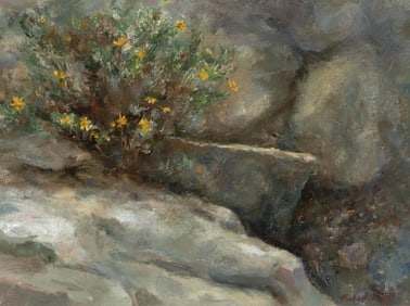 Michael Hurd, Untitled (Landscape with Flowers)