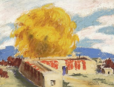 Manville Chapman, Untitled (Adobe with Cottonwood)