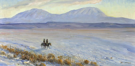 William E. Johnson, Untitled (Riders Near Spanish Peaks), ca. 1970