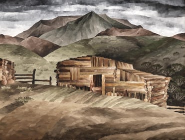 N. E. Rutt, Barn at Truchas, 1957