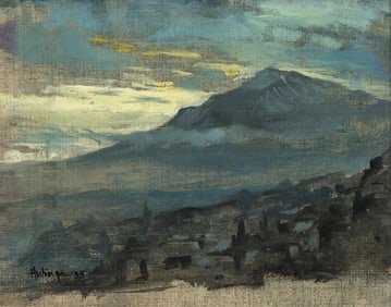 Clark Hulings, Untitled (Mountain Landscape), 1955