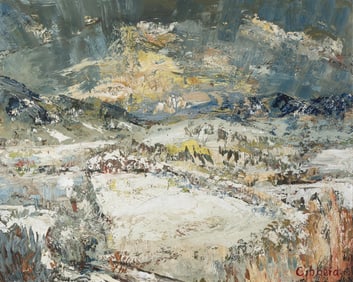 Eric Waters Gibberd, Snow at Dusk, Taos, ca. 1955