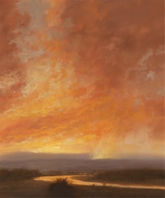 Raymond L. Knaub, Dusk Over the Yampa River