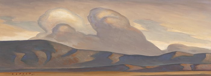 Howard Post, Untitled (Thunderheads over Mountains), 1961