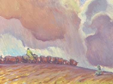 Harold Von Schmidt, Herding in Bad Weather