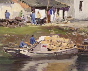 Walt Gonske, Carrying Produce to Market - Shanghai