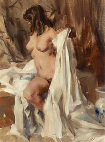 Quang Ho, Seated Figure in White, 1993