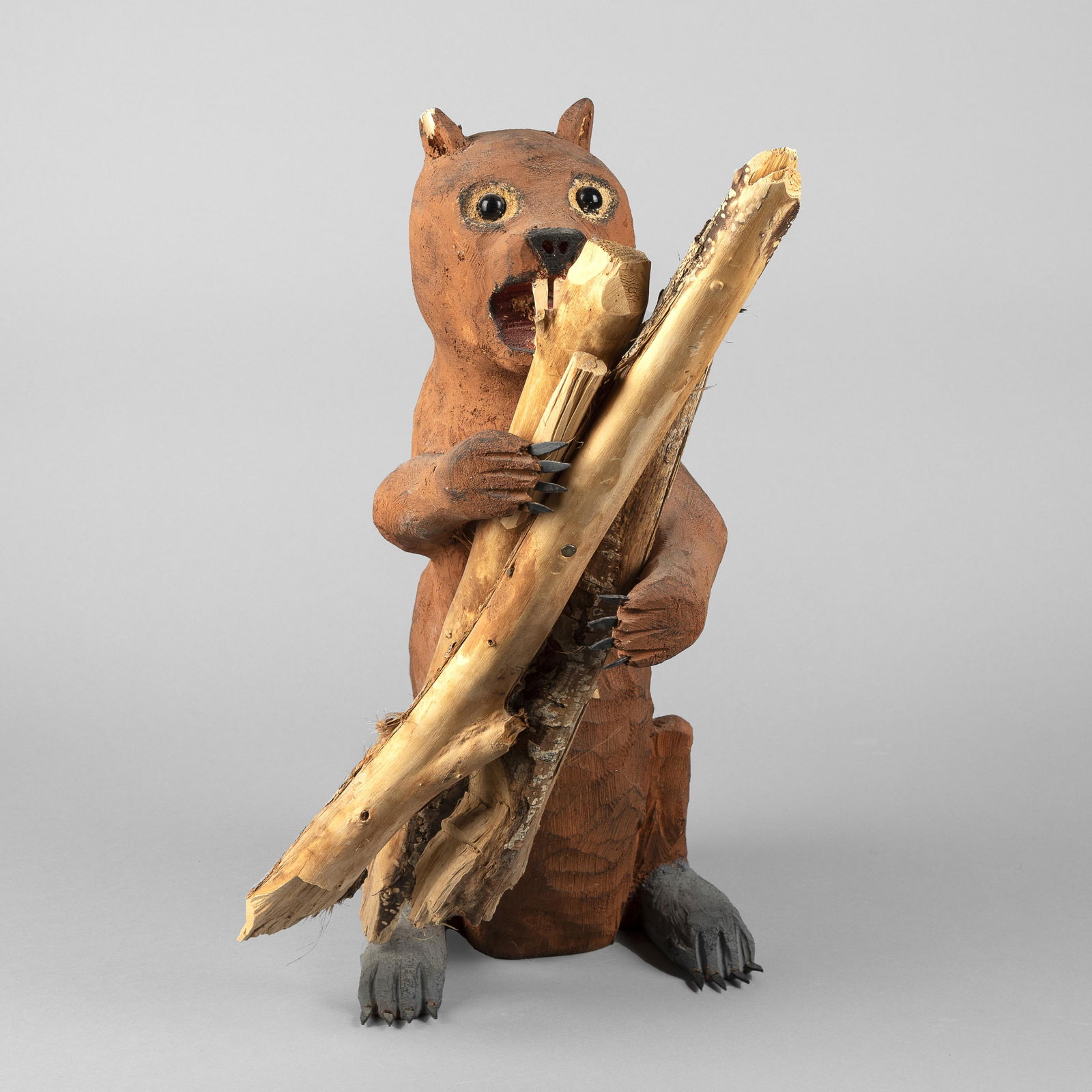 Leroy Archuleta, Folk Art Beaver, 1997: Leroy Archuleta1949 - 2002Folk Art Beaver, 1997carved and painted wood, glassinscribed: 3-30-97 / Ler[] ArchuletA19 x 19 1/2 x 7 in. (48.3 x 49.5 x 17.8 cm.) Private Collection, New Jersey