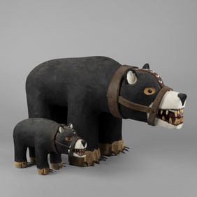 Ron S. Rodriguez, Pair of Folk Art Circus Bears, 1997