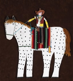 Mamie Deschillie, Untitled (Cowboy on Horse)