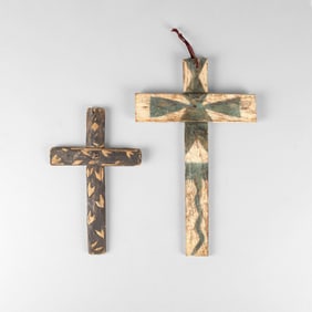 New Mexico, Two Early Wooden Crosses