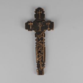 Straw Applique Cross, ca. 1845