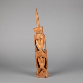 Patrociño Barela, Untitled (Family Group with Candle)