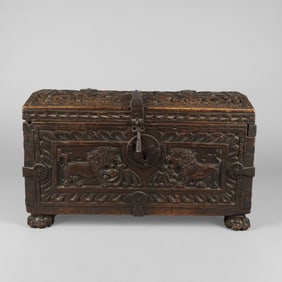 Spanish Colonial, Carved Chest, ca. early 19th Century
