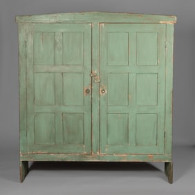 New Mexico, Painted Green Trastero, ca. 1925