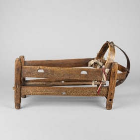 Peru, Chip Carved Cradle, ca. 19th Century