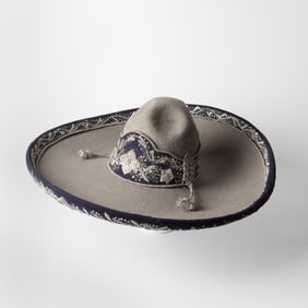Sombrero, wool with silver embroidery
