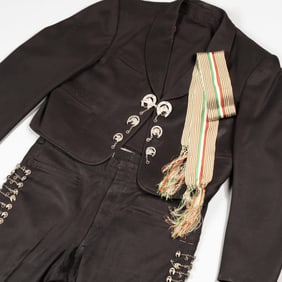 Charro Suit with Horse and Horseshoe Buttons, ca. 1945