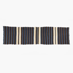 New Mexico, Rio Grande Rug, ca. 1880, hand-spun wools, indigo dye