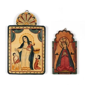 Charles M. Carrillo + Mary Jo Martin Madrid, Two Retablos: Nuestra Señora de San Juan de los Lagos,