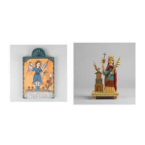 Charles M. Carrillo + Margarito Mondragón, Two Devotional Works: San Gabriel, 1982 + Santa Barbara,