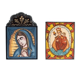 Jerry Montoya + Nicolas Otero, Two Retablos: Nuestra Señora de los Dolores + Nuestra Señora de la