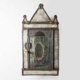 José Maria Apodaca, Tin Nicho with Nuestra Señora de Guadalupe, ca. 1895