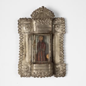 New Mexico, Miniature Tin Nicho, ca. 1890