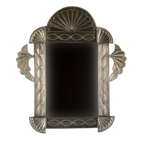 Unknown Artist + Nicolas Madrid, Contemporary Tin Frame with Mirror + Tin and La Mesilla Style