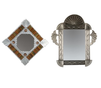 Nicolas Madrid et al, Contemporary Tin Frame with Mirror + Tin and La Mesilla Style