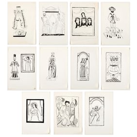 Federal Art Project of New Mexico, WPA, Eleven Proof prints from the Portfolio of Spanish Colonial