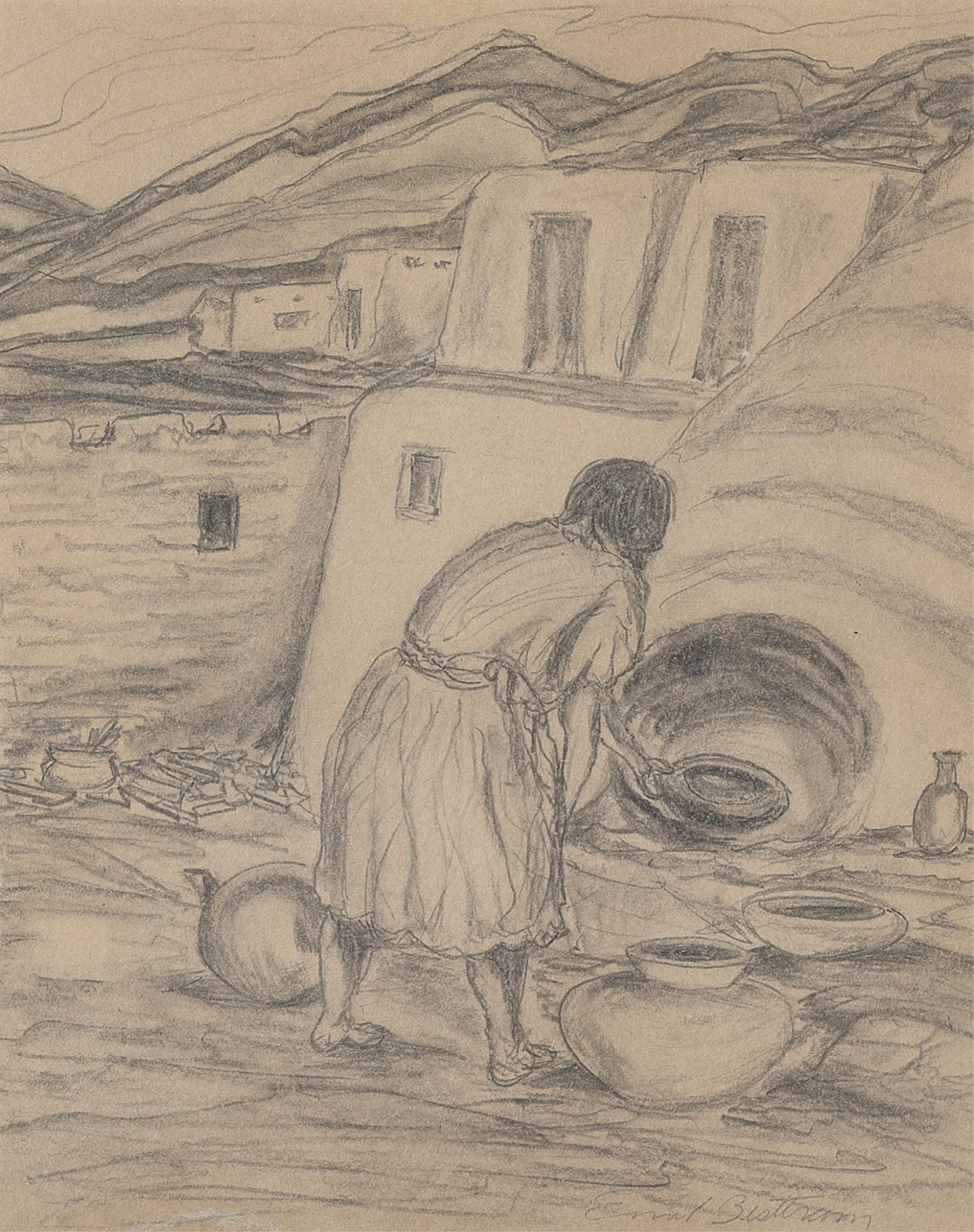 Emil James Bisttram, The Pottery Maker (1 of 3)