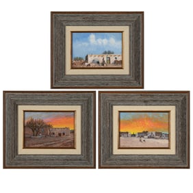 Ed Jojola Shirpoyo, Group of Three Paintings: Shifting Light, 2007