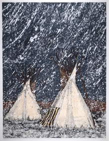 Kevin Red Star, First Snow Fall on Rock Creek Valley, ca. 1980