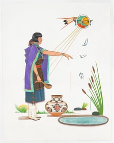 Gilbert Benjamin [Wah Peen] Atencio, Untitled (Pueblo Woman), 1967